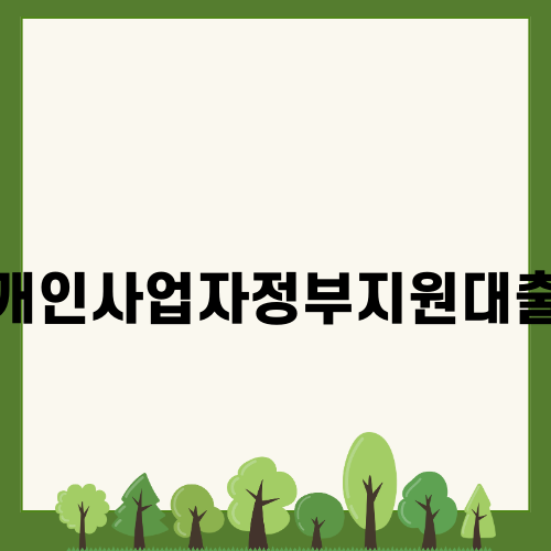 개인사업자 정부 지원 대출로 안정한 사업 확보하기
