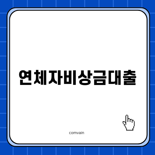 연체자비상금대출: 누구나 신청 가능한 긴급 자금 지원